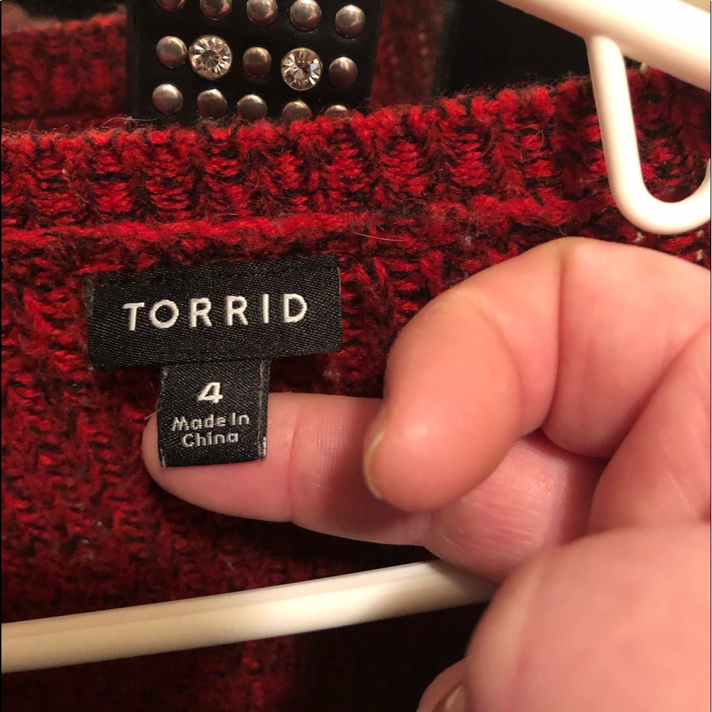 Red torrid sweater
